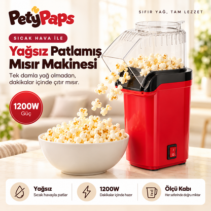 PetyPaps Yağsız Patlamış Mısır Makinesi